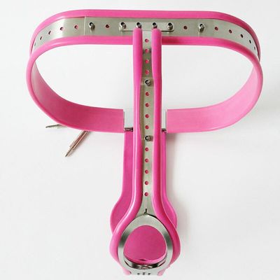 304 Stainless Steel Female Chastity Belt Lock Device Fetish Bondage Silicone Pants Sex Toys For Women Adult Products Sex Shop