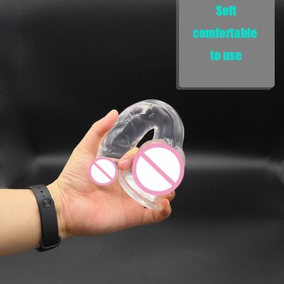 M-050 New Arrival Highly Transparent 23.5CM 18.5CM Dildo With Suction Cup Fake Penis Sex Toy For Women