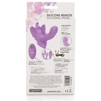 California Exotics - Venus Butterfly Silicone Remote Rocking Penis Vibrator (Purple)