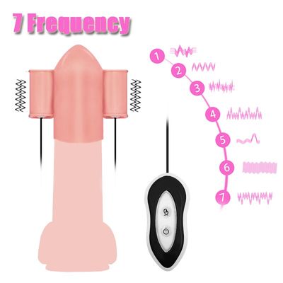 Male Penis Stimulation Enlargement Glans Sleeve Vibrator Electrical Sex Chastity Device Glans Massage Vibrators Sex Toys For Men