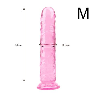 IKOKY Realistic Penis Dick G-spot Orgasm Erotic Soft Jelly Dildo Strong Suction Cup Anal Butt Plug Sex Toys for Woman