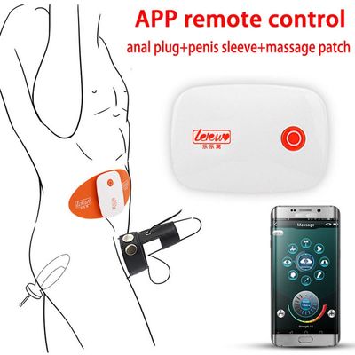 Intelligent APP Wireless Remote Control Electro Muscle Stimulation   Massage Pads Anal Plug Penis Ring Electrical BDSM Shock Set