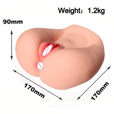 Sex Toys Silicone Ass Realistic Vagina Anal Double Channels Deep Pussy Masturbator Cup Adult Sex Doll Toys for Men