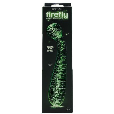 Firefly Glow in the Dark Glass G-Spot Wand Dildo