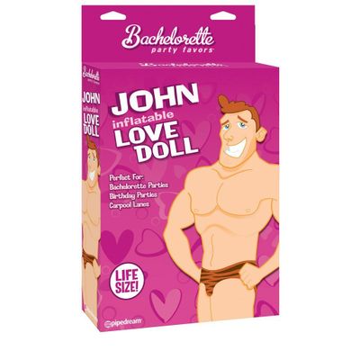 Pipedream - Bachelorette Party Favors John Inflatable Love Doll (Beige)
