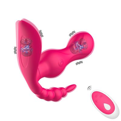 Female Wearable Vibrator Silent Sex Toy Anal Plug Stimulation G point Clitoris Wireless Remote Contro Panties Vibrator dildo
