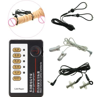 Buy Electric Shock Nipple Clamps Breast Massage BDSM Bondage Clitoris