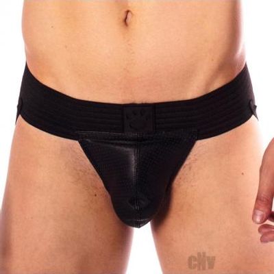 Prowler Red Hole Punch Jock Blk Sm