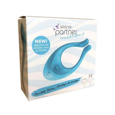 Satisfyer - Partner Multifun 1 Couples' Vibrator (Blue) - Free Gift