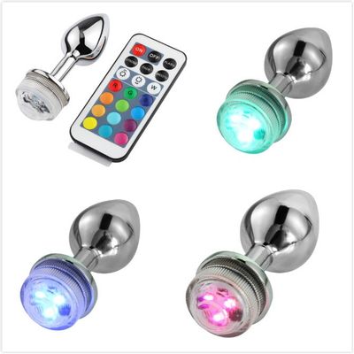 Led Anal Plug Remote Control Color-Changing Butt Plug Anal Dilatation Flirt Adult Game Erotic Fun Sex Toy for women
