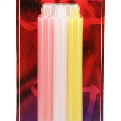 Japanese Drip Candles 3pk Pink/yell