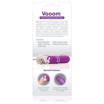 The Screaming O - Charged Vooom Rechargeable Bullet Vibrator (Purple)