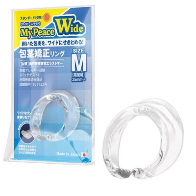 SSI Japan - My Peace Wide Standard Day Size M Correction Cock Ring (Clear)