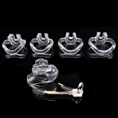 Amazing Price Male Bio-sourced Resin Chastity Device Cock Cage HT V3 Belt With 4 Penis Ring Adult Lock Sex Toy for Man SM