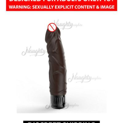 8 Inch Premium Quality Realistic Chocolate Sexual Dildo Sex Toy For Women With 10 Multi Speed Vibration.