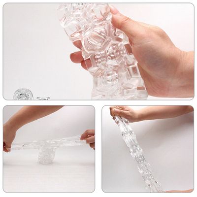 Male Masturbator Cup Artifical Vagina Soft Pussy Transparent Sex Toys for Men Male Masturbation Vacuum Male Cup