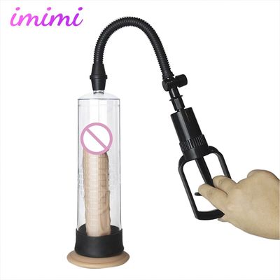 Effective Enlarge Vacuum Pump Vibrator Male Extender Sex Delay Device Erection Training Penis Enlargement Lasting 60 Minute