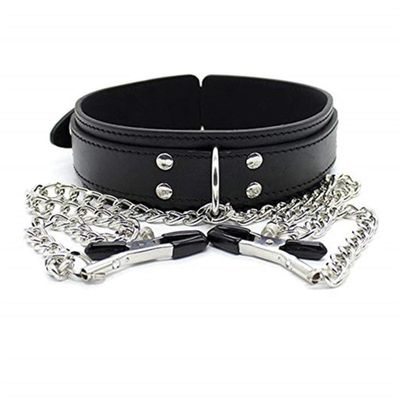 Nipple Chain BDSM Bondage Restraint Fetish Collar Chain Collars Nipple Clamps Sex Toys For Women Adult Games Exotic Accessories