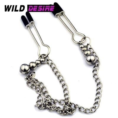Women Clamp for nipples with chain Labia Clip Weights Nipple Clips choker lesbian Sex 18 Toys for girls erotic porn toys BDSM