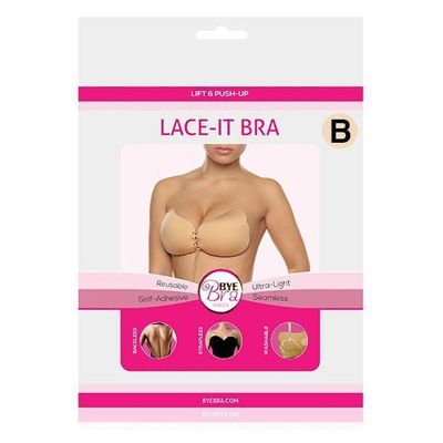 Bye Bra - Lace and Push Up Lace-It Bra Cup B (Nude)