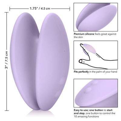 California Exotics - Dr Laura Berman Massager Palm-Sized Silicone Clit Massager (Purple)