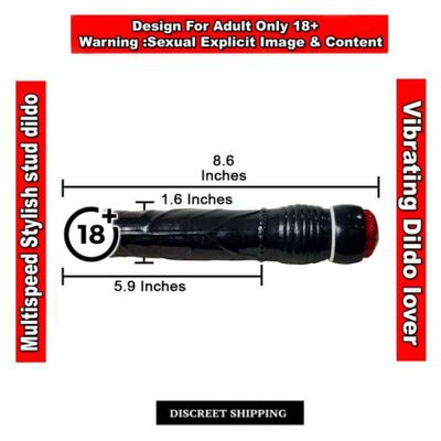 10 INCH DARK BLACK SILICON VIBRATING DILDO SEX TANTRA