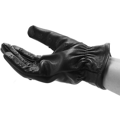 Black Leather Vampire Gloves - XL