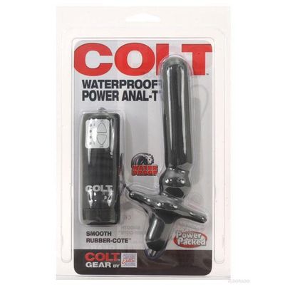 Colt - Remote Control Waterproof Power Anal T Massager (Black)
