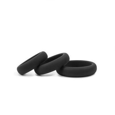 Hombre Xtra Stretch Silicone C-Bands 3 Pack Charcoal