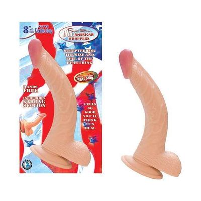 Nasstoys - Real Skin All American Whoppers 8" Dong with Balls (Beige)