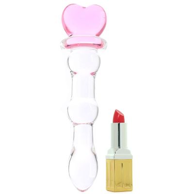 Crystal Heart of Glass Dildo with Case