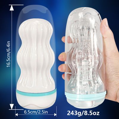 Japan Newest Reusable Vacuum Sex Cup Soft Pussy Transparent Vagina Sexy Pocket Male Masturbator Endurance Exercise Toys For Men