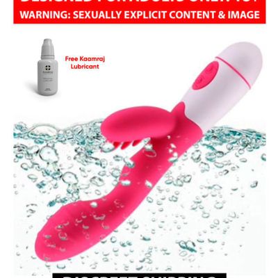 Low Noice G-spot Vibrator With USB Charging And Clitoris Massager Sex Toy For Men Or Women By Naughty Nights + Free Kaamraj Lubricant