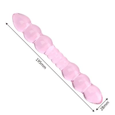 IKOKY Dual Head Anal Plug Prostate Massage Female Masturbation Glass Sex Products Butt Stimulation Erotic Sex Toys for Women