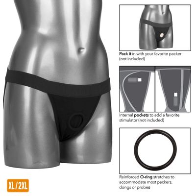 California Exotics - Packer Gear Jock Strap On XL/2XL (Black)