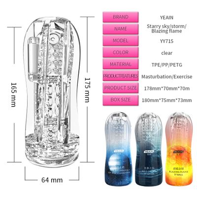 Vibrating Light Massager vagina real pussy Male Sex Masturbation Adults Toys male pussys male masturbator cup For Men