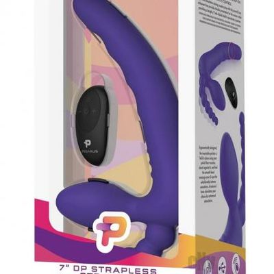 Remote Strapless Dp Strap On 7 Purple