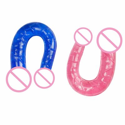 Dingye Double Head Dildo Artificial Penis Dildo Jelly Dong Sex Toys Sex Products