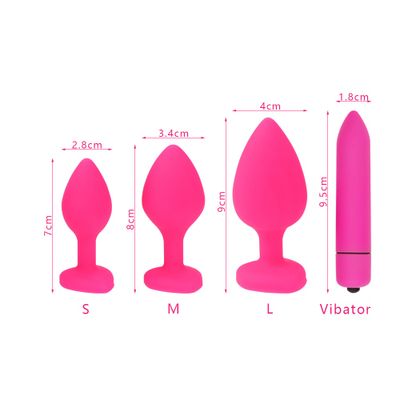 Silicone Anal Plug Women Soft Comfortable Butt Beads Ball Plugs Heart Crystal Base Prostate Massager Adult Gay Anal Sex Toys