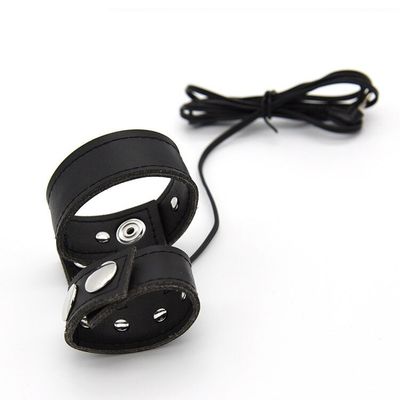 Male Penis Electric Shock Belts,Leather Electro Shock Therapy Cock Cage and Ball Harness Strap,Sex Toys For Men