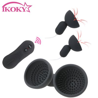 Nipple Massager Sex Toy for Woman Suction Cup Remote Control 16 Frequency Nipple Sucker Vibrator G-spot Stimulate Breast Pump