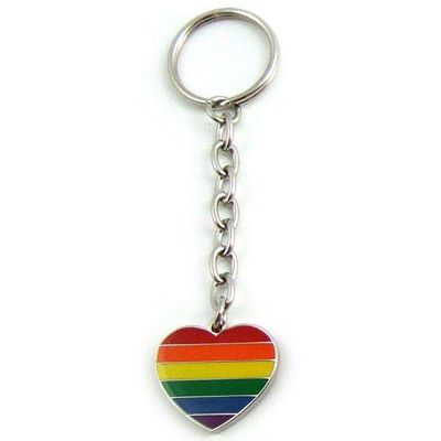 Gaysentials Rainbow Heart Key Tag