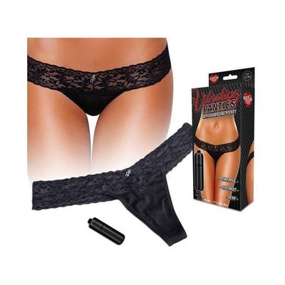 Hustler - Vibrating Panties with Hidden Vibe Pocket M/L (Black)