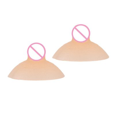 1 Pair Self-Suction SM Sex Products Washable Reusable Silicone Nipples for Breast Form Crossdresser Cosplay Simulated Breast