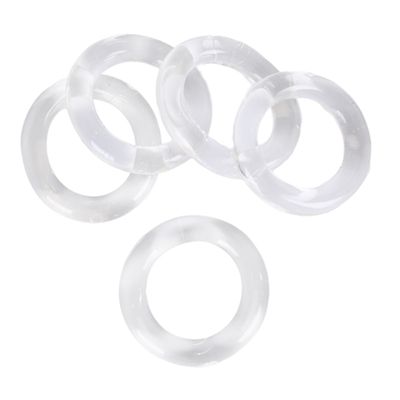 1/5PCS Silicone Stretchy Penis Ring Transparent Cock Ring Classic Erection Enhancing Delay Ejaculation Adult Sex Toys For Men
