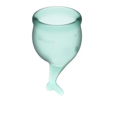 Satisfyer - Feel Secure Menstrual Cup Set (Dark Green)