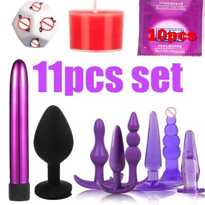 17pcs set Sex Products Sex Toys for Women BDSM Sex Bondage Set Anal Plug Dildo Vibrator  Adult Toys Slave Game