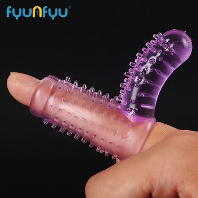 Finger Penis Sleeve Cock Ring For Woman G-Spot Penis Vagina Clit Stimulate Dildo Adult Sex Toys Penis Rings