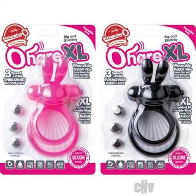 Ohare XL Vibrating Double Ring Assorted Colors 6 Count Box