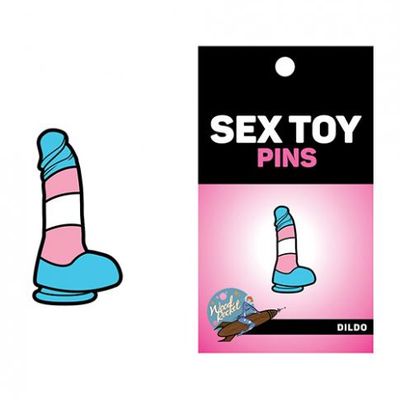 Wood Rocket Sex Toy Trans Pride Dildo Large Pin &#8211; Multi Color